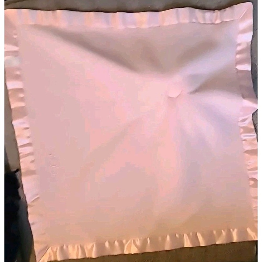 Snuggie Toy "My First Snuggie" Bear Lovey Security Blanket Pink Fleece Satin 18" - Picture 8 of 9